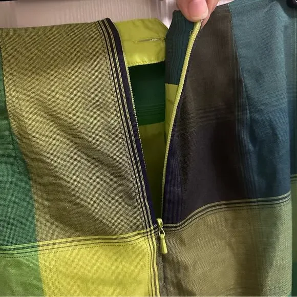 Citi by Yansi Hugel Vintage Plaid Straight Pencil Skirt w/ belt Women’s Sz 4 90s - Picture 9 of 9